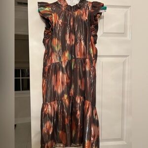 Multicolor Ruffled Mini Dress